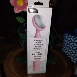 Stainless Steel Vibrating Facial Massager - Pink box not included